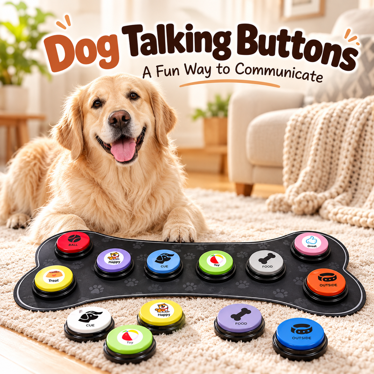 Pet Communication Button – Training & Talking Button for Dogs & Cats