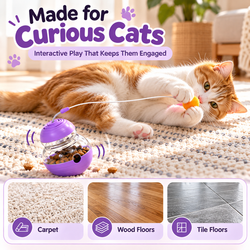 5-in-1 Interactive Cat Toy & Treat Dispenser