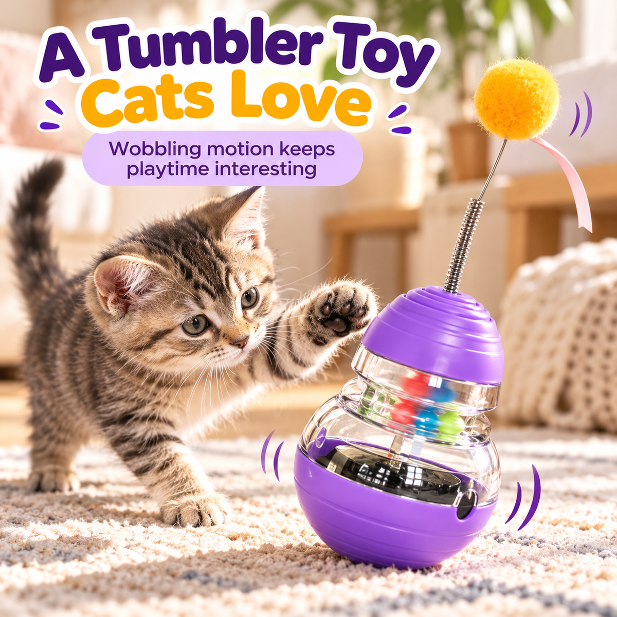 5-in-1 Interactive Cat Toy & Treat Dispenser