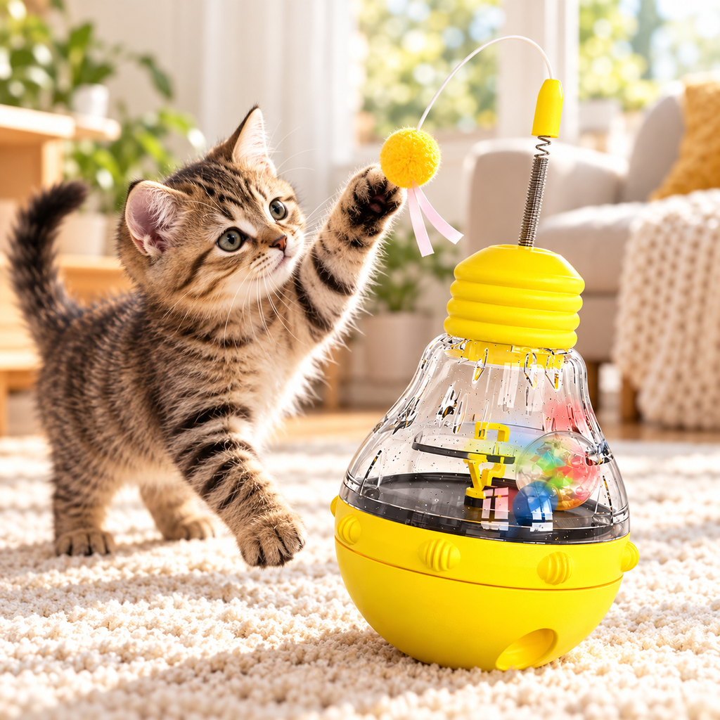5-in-1 Interactive Cat Toy & Treat Dispenser