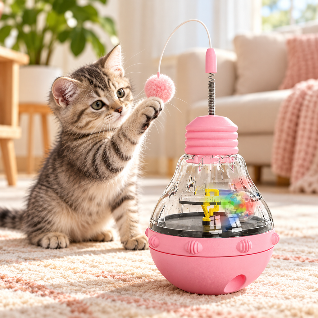 5-in-1 Interactive Cat Toy & Treat Dispenser