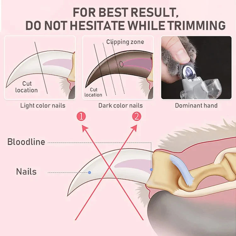 LED Pet Nail Clippers – Professional Nail Trimmer for Dogs & Cats