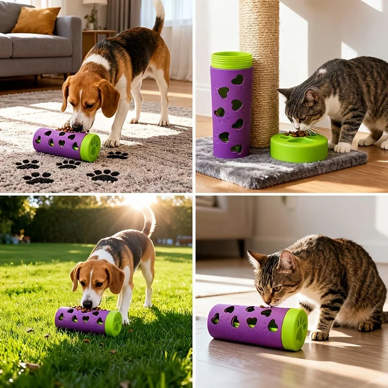 PawLuxe Interactive Slow Feeder Treat Dispenser – Detachable Bite-Resistant Toy for Dogs & Cats