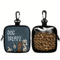 Portable Dog Treat Pouch – Transparent Training Snack Bag with Zipper & Clip