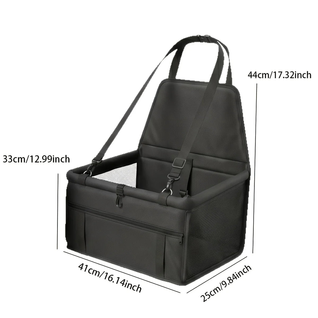 PawLuxe Portable Dog Car Seat – Breathable Pet Travel Carrier with Secure Adjustable Straps