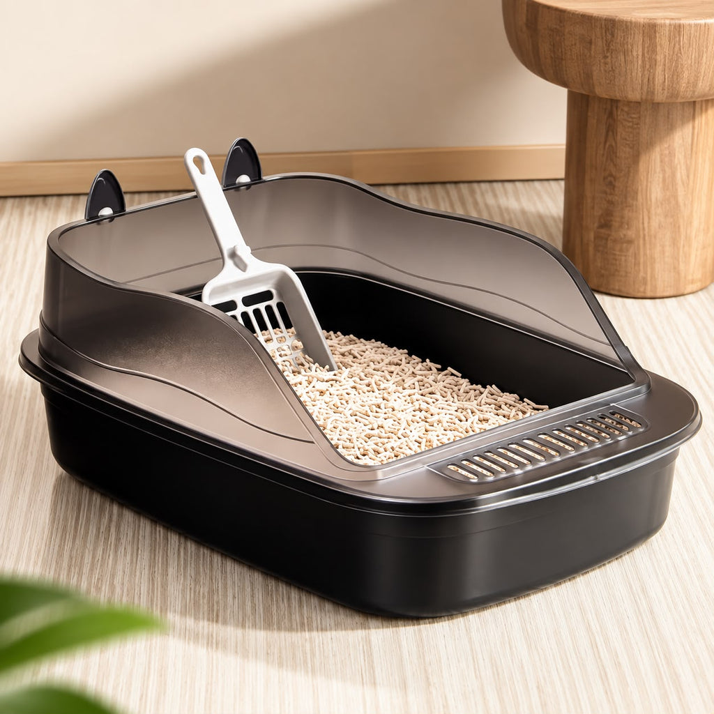 Extra-Large High-Sided Cat Litter Box – Anti-Splash Design
